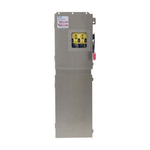 DD368NWKW Eaton Double door single-throw fused safety switch, 1200 A, NEMA 4X, 304 stainless steel, Class L, Fusible with neutral, Three-pole, Four-wire, 600 V, Max Hp: 500, 500 hp (3PH @480/600 V), (4)#1/0-(4)750 kcmil